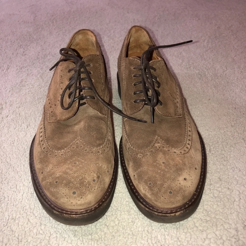 AQUATALIA Carson Brown Suede Waterproof Lace Oxford Shoes Sz 9